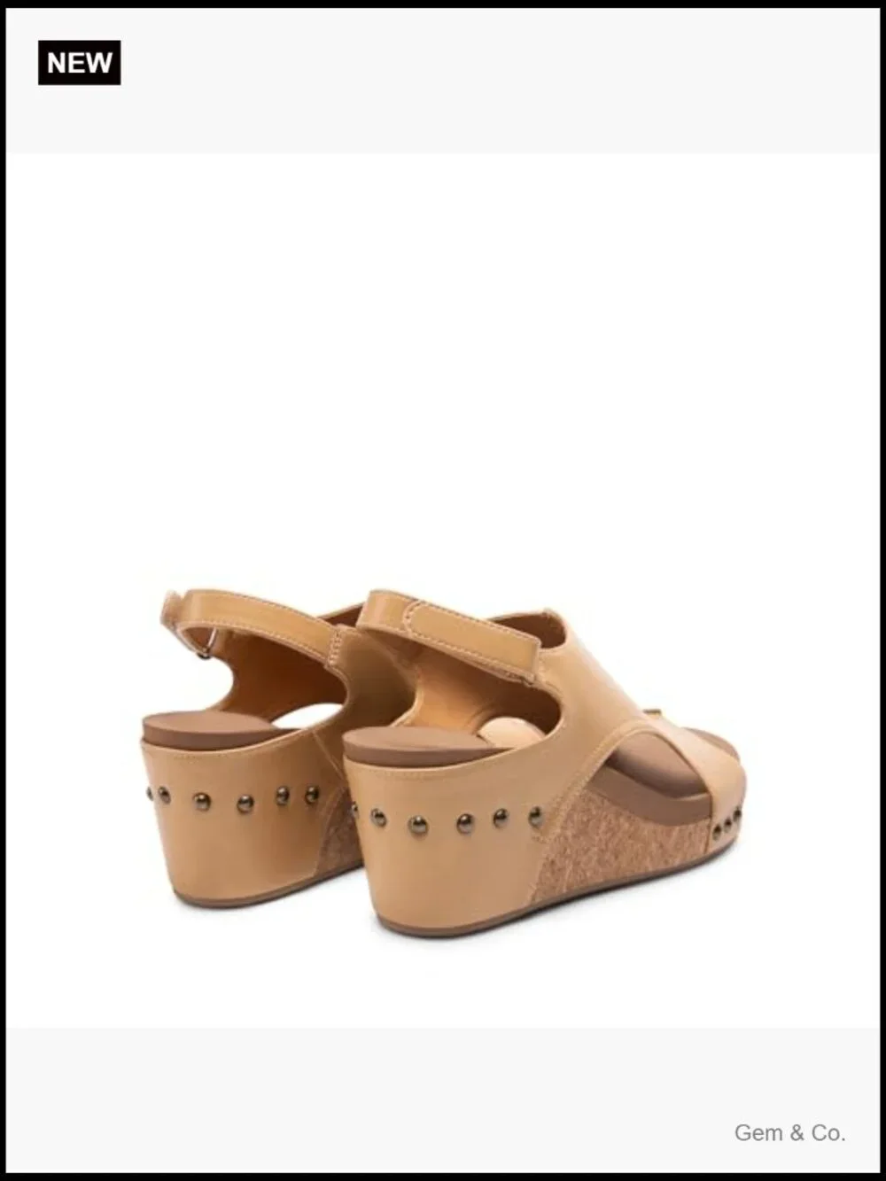 Women's Platform Wedge Sandals, Peep Toe Slingback, Cushioned EVA